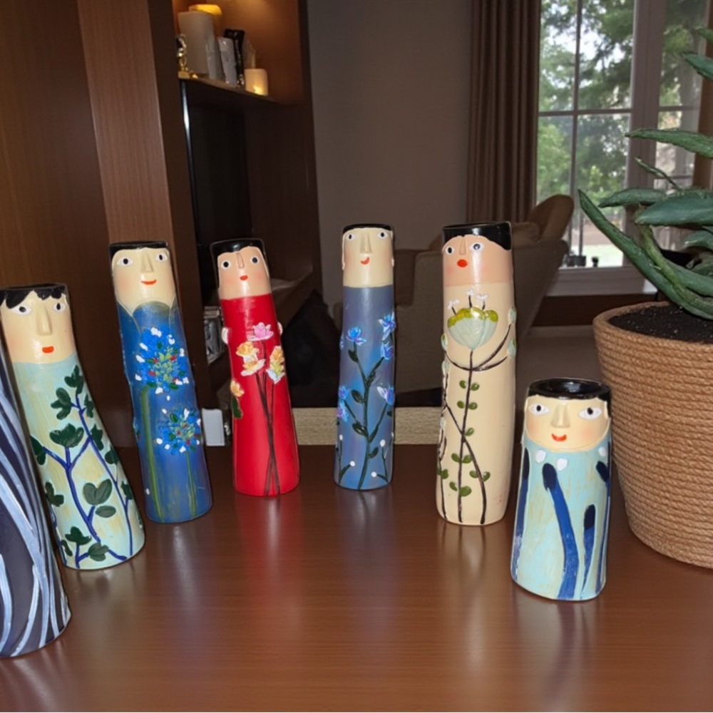 Colorful Handcrafted Figurine Set